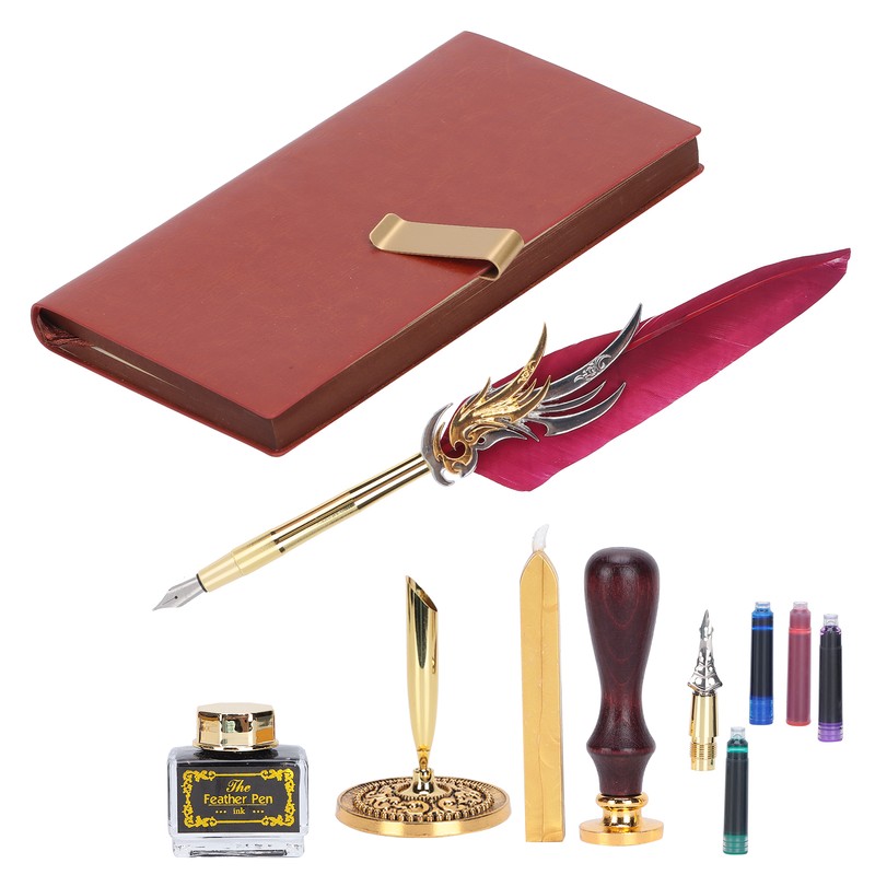 Dip Calligraphy Pen Set Feather Ink Sac Fountain Pen Gift
