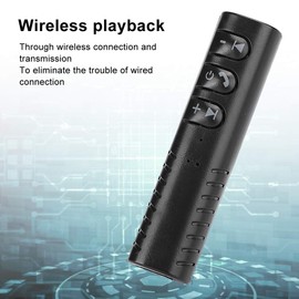 Receptor de Audio para Automóvil, Clip de Cuello Portátil, Manos Libres para Automóvil, Bluetooth 3.5, Receptor de Audio Auxiliar con Transmisión Inalámbrica, para Audio en el Hogar del Automóvil