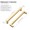 Redunest Cabinet Pulls Gold Cabinet Handles Square Drawer Pulls, 2
