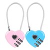 Orirya Small Lightweight Cute Heart Shape Combination Padlock Wire Lock