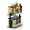 madesmart Two Level Spice Organizer, Clear/Carbon