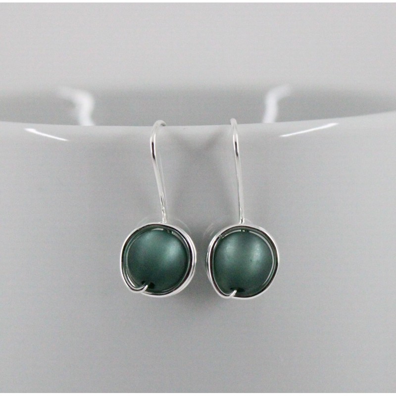 Ohrringe BELLA Polaris versilbert (Petrol)