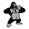 Silverback Gorilla - 12" Vinyl Sticker Waterproof Decal