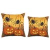 Art Nouveau Spiders in A Jack O Lantern Field Throw