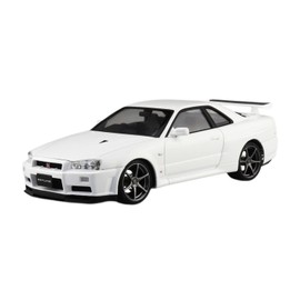Aoshima 03-B 1/24 Pre-Painted Model Series Nissan BNR34 Skyline GT-R V Spec II 2000 White Plastic Model
