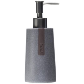 Sealskin Pierra Soap Dispenser, Polyresin, Grey, 7.4 x 18.5 x 7.3 cm
