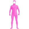 Gaoin Face Open Zentai Spandex Bodysuit (X-Large, Rose Red)