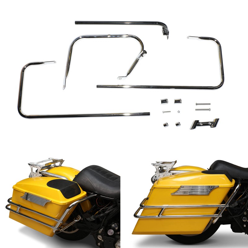 TCMT Saddlebag Guard Rail Mounts Bracket Fit For Harley Touring