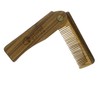 Folding Wooden Beard Brush/Hair Comb Stocking Filler Pocket Sized Durable