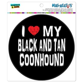 I Love My Black and Tan Coonhound Stylish Automotive Car Refrigerator Locker Vinyl Magnet