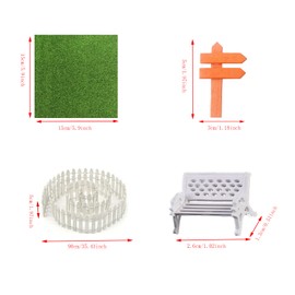Pack of 11 Miniature Garden Accessories Ornament Garden Accessories Decor Micro Landscape Garden Miniature Garden Landscape Fairy Garden Decoration Accessories Ornaments Miniature for Micro Garden DIY