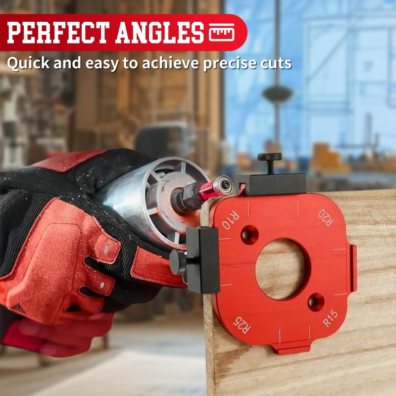 2 Pieces Radius Jig Router Templates Stencils Corner 4 in