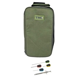 TMC Glug Bag with 6 pots, Set of 4 Baiting Tools & Free Boilie Gripper, Carp Fishing
