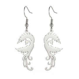 UYBNRK Phoenix Earrings for Women Phoenix Jewelry Stainless Steels Dangle Earrings for Women Unique Animal Earring