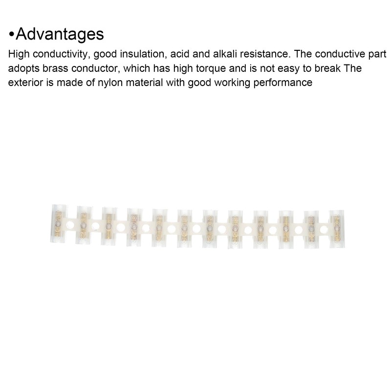 sourcing map Terminal Block 12 Positions 380V 5A Dual Row