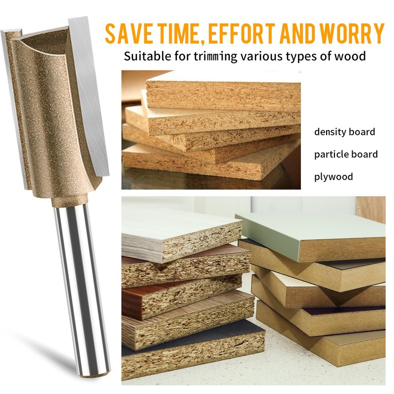 Router Bits 1/4 Shank, Straight Two Flute Router Bits 16mm