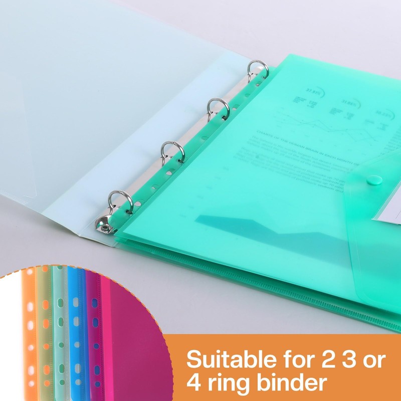 XIKAYA Dreidimensionale A4 Dokumentenmappe 20 Stück, A4 transparente Umschläge, Dokumentenhalter