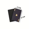 LUYING Playing Cards, 54 Pieces, Black Gold, Plastic Magic Playing