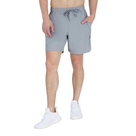 90 Degree by Reflex Mens Quick Dry Workort Short 7" Side Pocket Shorts with Drawstring - Weathervane - XL