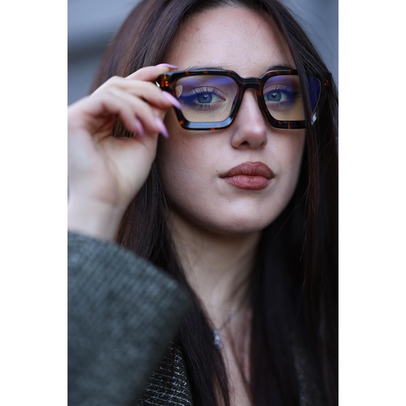 VISOONE 2 Pack Blue Light Blocking Glasses Rectangle Frame and