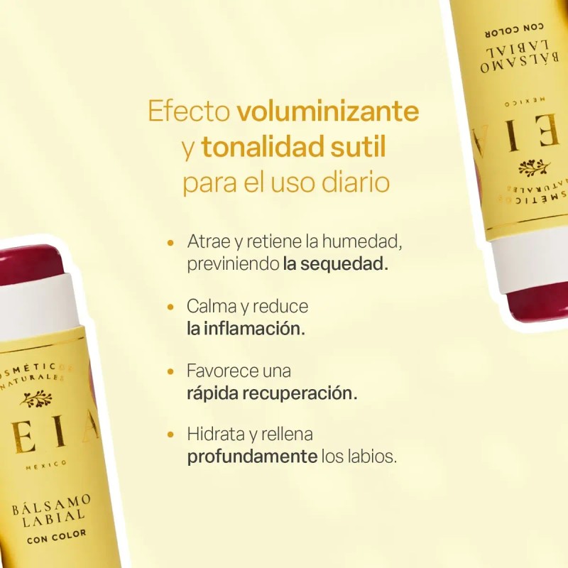 Bálsamo Labial Humectante Color Teia Cosméticos Naturales