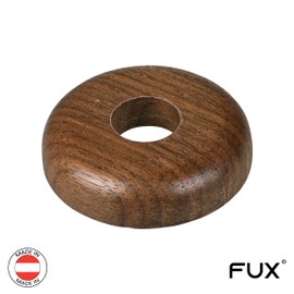 FUX Pack of 2 Single Heating Pipe Rosette, 15 mm - 22 mm, Pipe Cover, Cover Rosettes, Trim, Radiator Rosettes, Wood, Parquet, Wooden Rosettes (15 mm, Nut)