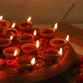 Hashcart Clay Diya Diwali Diyas [40 Pcs] with Cotton Wicks Diya Lamp for Pooja - Diyas for Pooja - Mitti Earthern Terracotta Diya - Diwali Decoration Indian Gift Items