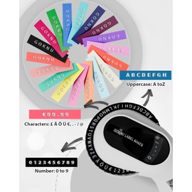 Goknu Embossing Label Maker Machine with Tape, E975 3D Portable Embossed Label Printer Machine, Inkless Omega Home Embosser Handheld, Omega S Vintage Label Maker for Kitchen Office Home-Black