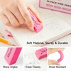 Pink Erasers, Shuttle Art 200 Pack Pink Erasers Bulk for