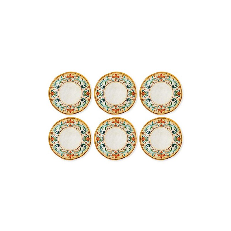 Supreme Housewares 6-Piece Tuscany 11" Melamine Dinner Plate