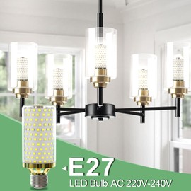 MDee Corn LED E27 Bulb, 15W Edison Screw Bulbs, 150W Incandescent Replacement, 2800 Lumen, Cool White 6000K, AC 230V, Non-Dimmable, Energy Saving E27 Screw Bulb for Home Lighting, 5-Pack