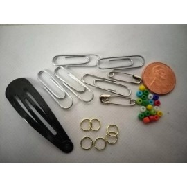 Random Paper Clips / Safety Pins Ect Lot