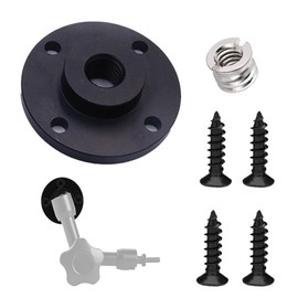 LKCCTK Camera Fixing Plate Compatible with 1/4" & 3/8" Screw Head Tripod DIY Pedestal Auxiliary Support Bracket for Photography & Audio Equipment Fixing Adapter for Camera Stand Table Tripod