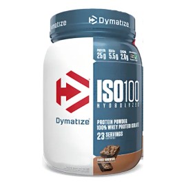 Suplemento Dymatize Whey ISO-100 en polvo 640g Sabor Fudge Brownie