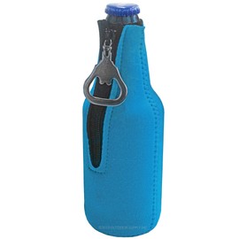 Neoprene Bottle Cooler Sleeves for 12oz Bottles with Bottle Opener- 1-Pack - Blank Design for any Event - Dual Sided Insulation Keeps Your Drinks Cool