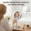 Double-Sided Makeup Mirror with Light, 1X/30X, 3 Colors, 3200mAh |