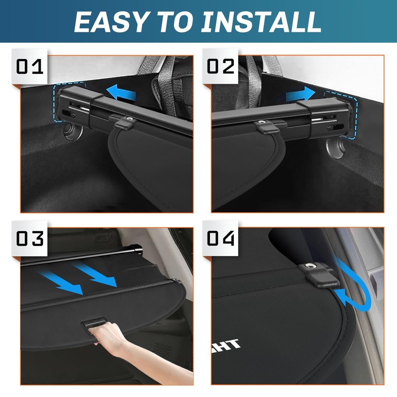 Nilight Trunk Cargo Cover for Nissan Rogue 2021 2022 2023
