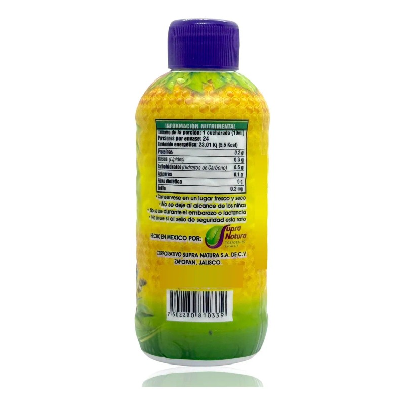 Jarabe Miel Con Extractos Herbales 240 Ml Supra Natura Miel