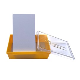 Tarjetas de Presentación Blancas 225g - Cartulina Opalina (500 Pzas) con Caja Organizadora | Sin Impresión | Ideales para Serigrafía, Precios y Manualidades