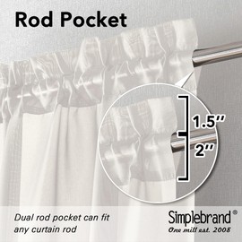 Simplebrand Ivory Sheer Curtains 84 Inches Long, Light Filtering Rod Pocket Solid Color Window Sheer Curtain Panels, Elegant Curtains & Drapes for Living Room, Bedroom 2 Panels (Ivory, 42" W x 84" L)