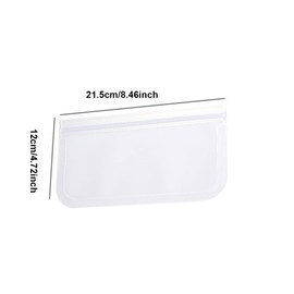 Reusable Freezer Bags, Reusable Ziplock Bags Leakproof PEVA Ziplock Bags Ziplock Freezer Bags for Liquids Soup Meat Sandwich Snack Lunch Travel Home Organization 3PCS/S