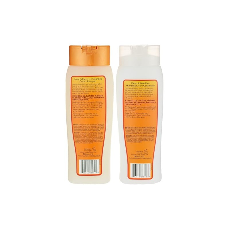 Cantu Shea Butter Cleansing Shampoo + Hydrating Conditioner 13.5oz "Duo"