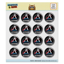 NASA Artemis Moon Logo Puffy Bubble Dome Scrapbooking Crafting Sticker Set