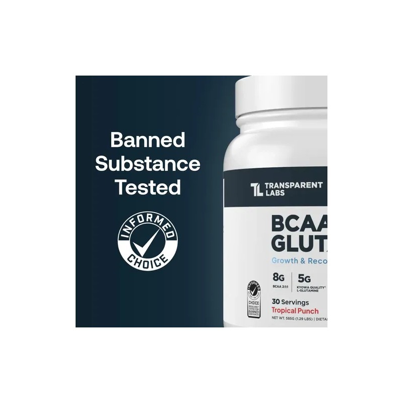 Transparent Labs Bcaa Glutamine Polvo 8000 Mg