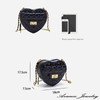 AVANCE Women's Heart Chain Bag, Shoulder Bag, Black, Red, Green,