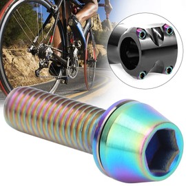Vbest life 3PCS Bicycle Stem Screws M5x20mm M6x20mm Titanium Alloy Durable Bike Handlebar Stem Bolts Screws Bicycle Disc Brake Clamp Set Screw(M620mm Colorful)