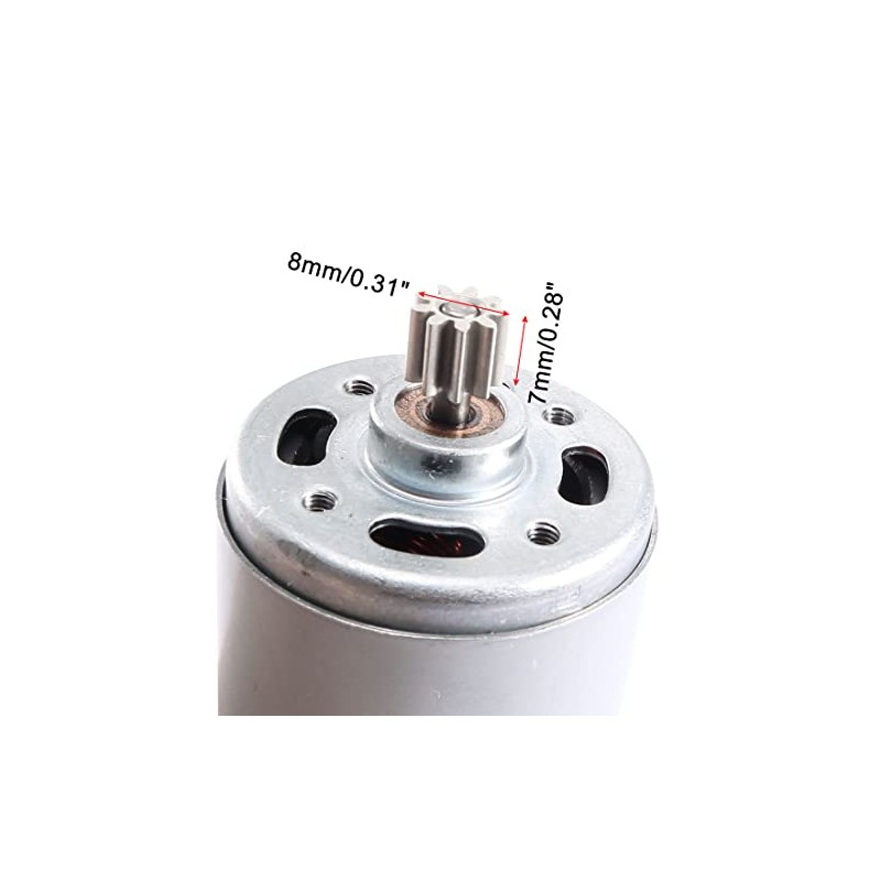 uxcell DC 18V 32000RPM 9 Teeth Shank Gear Motor for