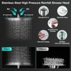 All Metal 12 Inch Rain Shower Head with Handheld Spray