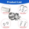 ZEJIRUI Double Bolt Exhaust Clamp 60mm 2.36in for Car Exhaust