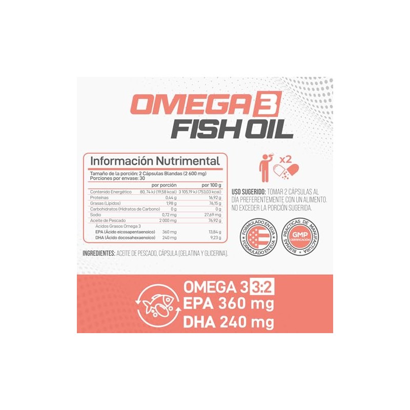 Forzagen | Suplemento Alimenticio Fish Oil | 2 g de